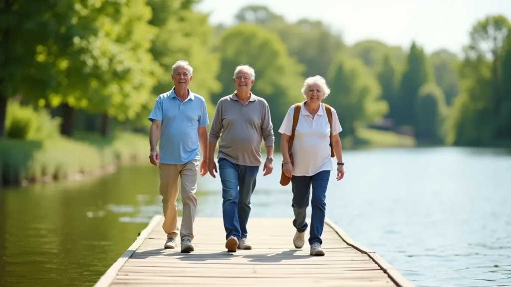 Seniori darbojās ar aktivitātēm pie ezera